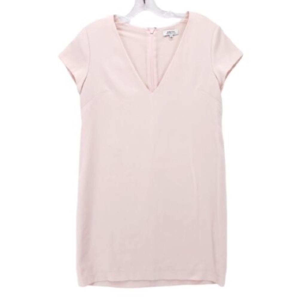 Aritzia Babaton Jameson Mini Sheath Dress Mauve Chalk Pink Blush EUC Size 6